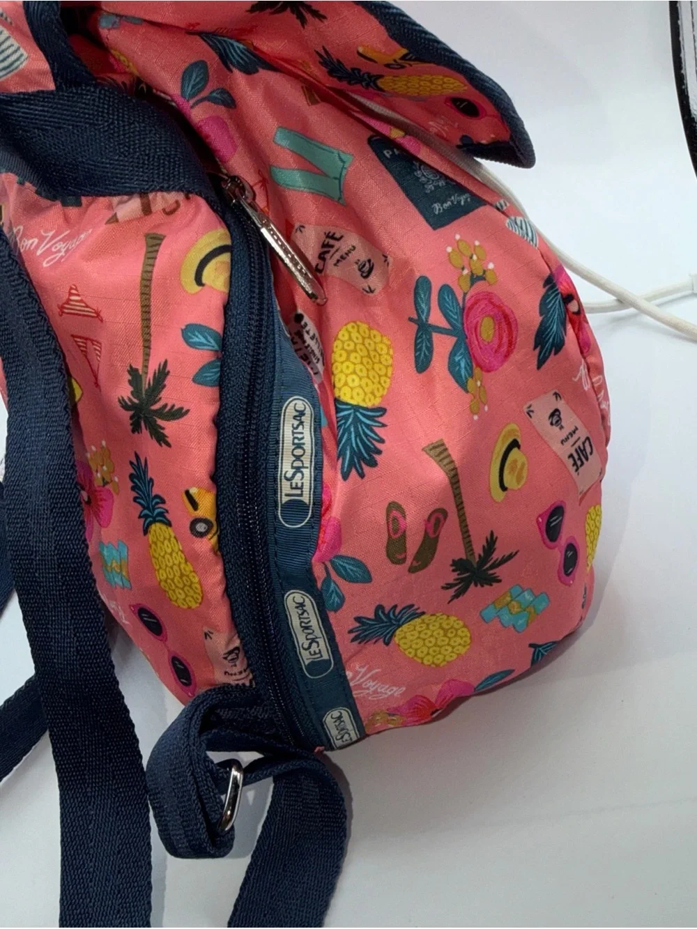 LeSportsac Small Edie Backpack   Pink / Multicolor Bon Voyage Lightweight
